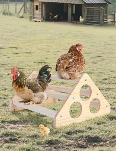 Wooden Chick Perch, Chick Stand Training Perch, Wood Chicken Roosting Bar for Entertainment, Strong Chick Jungle Gym Roosting Bar, Strong Wooden Chicken Roosting Bar, Easy to Assemble and Clean（Big）
