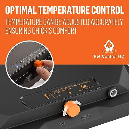 Pet & Livestock HQ Chicken Brooder Heater for Chicks - Chick Brooder Heat Plate - 12” x 12” Indoor Brooder Heating Kit with Adjustable Height and Temperature Display