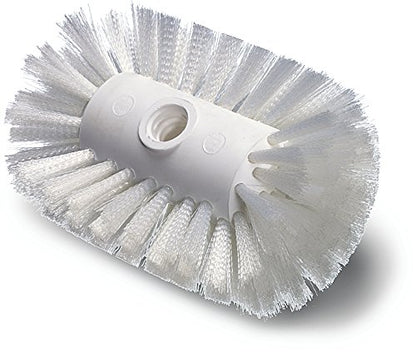 SPARTA Spectrum 7.5" Tank and Kettle Brush Head with Flared Nylon Bristles, 5.5" Diameter, 3/4-5 ACME Compatible, Commercial Cleaning Head Only, 7.5 Inches, White - size: 5.5 x 7.5 Inches