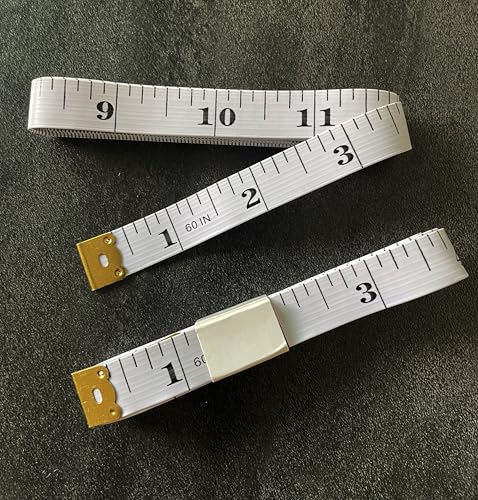 Soft Tape Measure Double Scale Measuring Tape Body Sewing Flexible Tailor Craft Vinyl Ruler for Weight Loss Medical Body Measurement, Has Centimetre Scale on Reverse Side (2pcs White-60 inch) - color: 2pcs White-60 inch