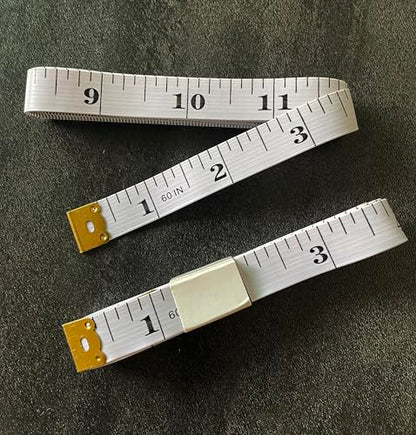 Soft Tape Measure Double Scale Measuring Tape Body Sewing Flexible Tailor Craft Vinyl Ruler for Weight Loss Medical Body Measurement, Has Centimetre Scale on Reverse Side (2pcs White-60 inch) - color: 2pcs White-60 inch