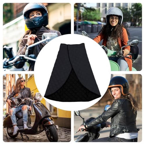 Chair Blankets for Adults - Waterproof Windproof Wearable Apron Blanket, Motorcycle Scooter Riding Leg Cover with Pocket for - color: Black