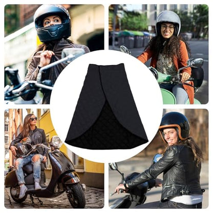 Chair Blankets for Adults - Waterproof Windproof Wearable Apron Blanket, Motorcycle Scooter Riding Leg Cover with Pocket for - color: Black