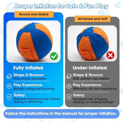 Herding Ball for Dogs 22", Durable Dual-Layer Herding Ball for Australian Shepherds, Outdoor Training Toy for Medium & Large Breeds, Ideal for Herding Dog Exercise