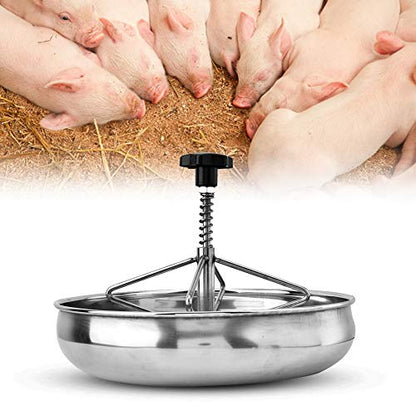 1Pc Stainless Steel, Sow Milk Trough Food Tray Stainless Piglet Feeder Piglet Feeding Pig Feeder Bowl Livestock Fodder S