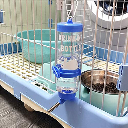 2PCS 8.45 oz No Drip Small Animal Water Bottle, Cage Water Bottles for Small Pet/Bunny/Ferret/Hamster/Guinea Pig/Rabbit