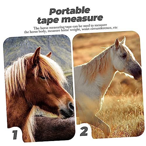 Horse Measuring Tape Portable Weight and Height Measuring Tool Accurate Dual-Sided Tape Measure for Bust Dimensions for Farms and Use