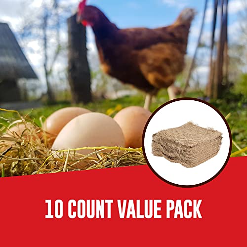 PRECISION PET Chicken Nesting Pads by Petmate – 13” x 13” Premium Chicken Bedding Fit Most Nesting Boxes – 40 Pack,Beige, Made in USA - size: 10 Count (Pack of 4)