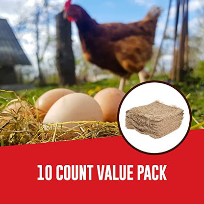 PRECISION PET Chicken Nesting Pads by Petmate – 13” x 13” Premium Chicken Bedding Fit Most Nesting Boxes – 40 Pack,Beige, Made in USA - size: 10 Count (Pack of 4)