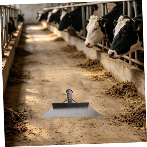SUPVOX Heavy Duty Manganese Steel Farm Manure Scraper Shovel 32cm – Livestock Barn Floor Cleaning Tool for Manure Removal and Outdoor Use