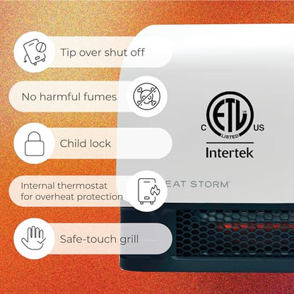 Heat Storm 1500-Watt Sedona WiFi Infrared Wall Mountable Heater,White