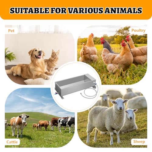 Automatic Livestock Water Trough Galvanized Self Filling Water Bowl with Float Large Capacity Water Troughs for Livestock Water Bowls for Dogs Horse Goat Pets Pig Cow Deer