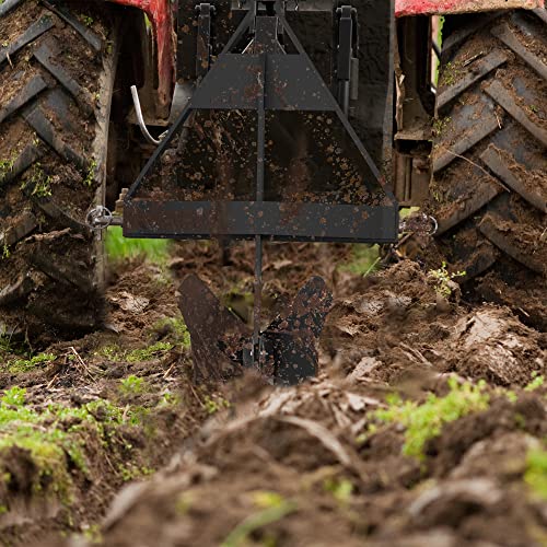 YITAMOTOR 3 Point Middle Buster Plow for Category 1, Three-Point Quick Hitch Accessories, 3 pt Tractor Furrowing Plow Lawn Ditch Buster Steel