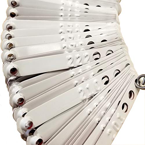 Pinnon Hatch Farms Leg Bands Custom Stamped Aluminum Chicken Poultry Duck Peacock Leg Rings Identification Tags (200, White) - color: White