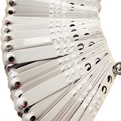 Leg Bands NOT Stamped Aluminum Chicken Poultry Duck Leg Identification Rings (100, White) - color: White