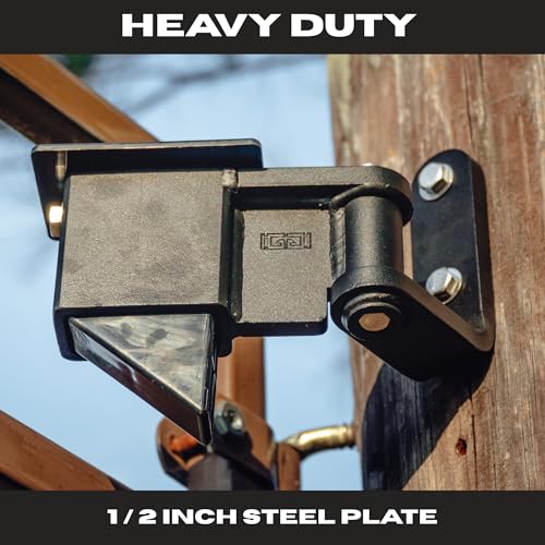 Heavy Duty, Self-Latching, Gravity Based Gate Stopper/Latch Made to Prevent Gate Rebound on Tube & Cattle Gates | Keeps Gates Open | Prevent Wind or Gravity from Closing Your Gate