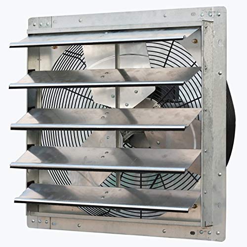 iLiving - 18" Wall Mounted Exhaust Fan - Automatic Shutter - Variable Speed - Vent Fan For Home Attic, Shed, or Garage Ventilation, 1736 CFM, 2600 SQF Coverage Area (Power Cord Not Included) - style: Fan-Only