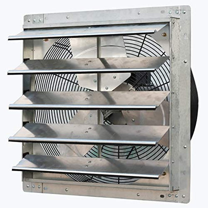 iLiving - 18" Wall Mounted Exhaust Fan - Automatic Shutter - Variable Speed - Vent Fan For Home Attic, Shed, or Garage Ventilation, 1736 CFM, 2600 SQF Coverage Area (Power Cord Not Included) - style: Fan-Only
