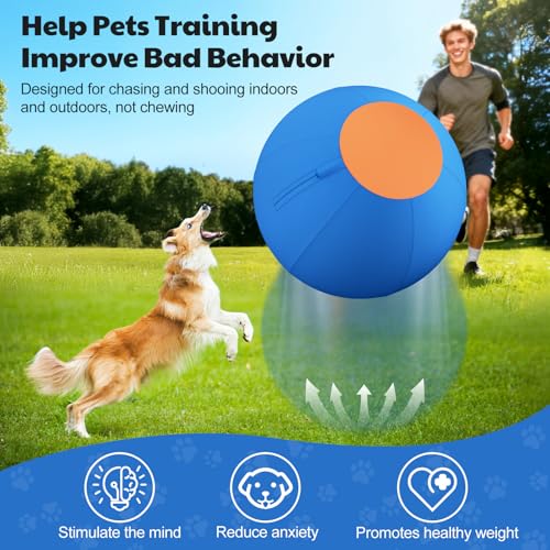 Happypaw 3.0 2026 Upgrade 18'' Herding Ball for Dogs – Enhanced Chew Resistance & Heavy-Duty Material, Dog Toy Agility Equipment for Australian Shepherds,Collies, Includes 5 Repair Patches