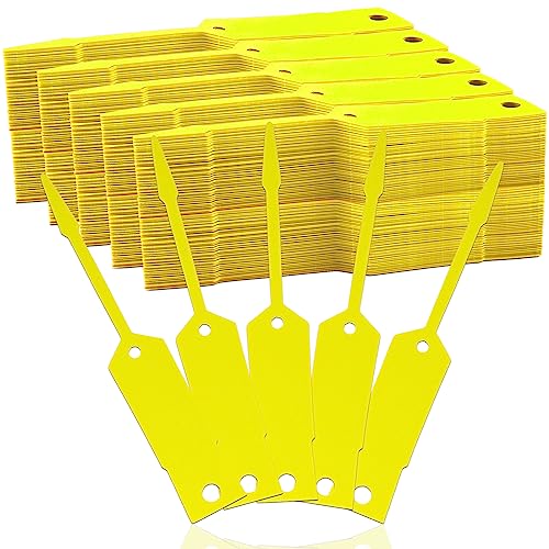 Lewtemi 1000 Pieces Self Lock Arrow ID Key Tags Car Parts Tags Key Ring Repair Labels for Office Automotive Shop Supplies(4 1/2'' X 3/4",Yellow) - color: Yellow, size: 4 1/2'' X 3/4"