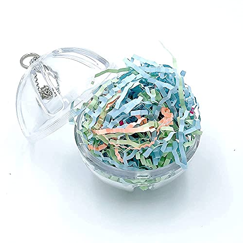 3.5" Hanging Plastic Forager Ball Toy to Unscrew with shredding Paper Inside for Medium and Large Parrot
