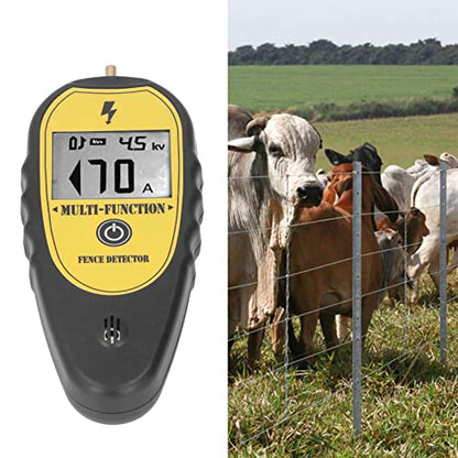 15KV Digital Fence Tester, Electric Fence Tester Fence Voltmeter Voltage Tester with LCD Display Fault Finder for Livestock 200V to 15000V Electric Fence Accessories Gardening Tools