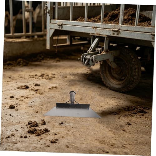 DOITOOL Manganese Steel Animal Dung Shovel 32cm for Farm Cleaning, Heavy Duty Multi-Function Scraper for Barn Manure Removal and Floor Cleaning