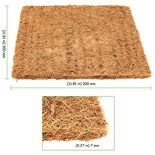 15 Pack 12 x 12 Inch Coconut Fiber Nesting Box Liners, Thickened Chicken Nesting Pads, Chicken Coop Bedding Mats Bulk, Poultry Supplies for Hen Laying Eggs (Brown)