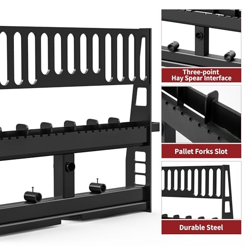 YITAMOTOR Pro-Duty 4500lbs Skid Steer Pallet Fork Frame, 45" Pallet Fork Frame Skid Steer Loaders Tractors, Black