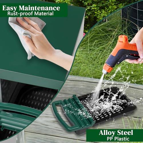 2 Compartment Roll Out Nesting Box for Chickens, Heavy Duty Chicken Coop Nesting Box with Lid Cover to Protect Eggs for Hen, Chicken Laying Boxes Hens Chicken Coop Box - size: 2 Compartment