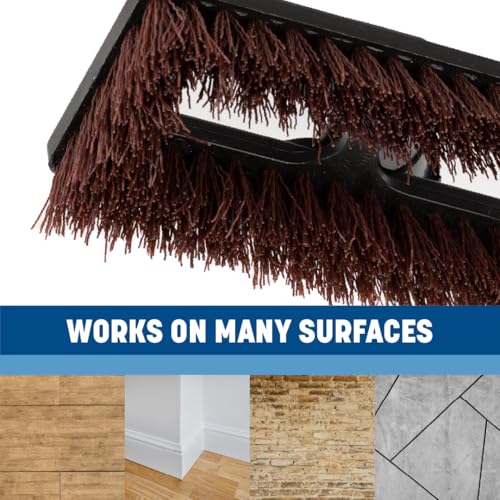 SPARTA Swivel Scrub, Heavy Duty Scrubber with Nylon Grit Bristles, Cleaning Essentials for Commercial and Home Use, 8", Rust, 1 Count - color: Rust
