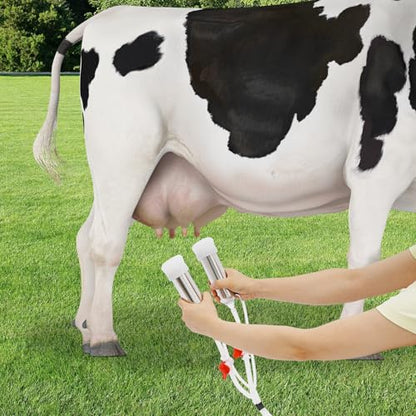 3L Electric Pulsation Milking Machine, Portable Vacuum Pump Milker with Adjustable Pressure Milk Bucket & Tube Cleaning Brushes, Farm Milking Equipment for Cows Goats (3L) - size: 3L