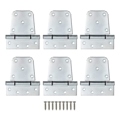 HOME MASTER HARDWARE 3-1/2 inch Heavy Duty T Gate Hinges, Shed Door Hinges with Screws, 6 Pack, Zinc Plated - color: 6 Pack - Zinc