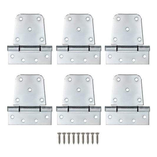 HOME MASTER HARDWARE 3-1/2 inch Heavy Duty T Gate Hinges, Shed Door Hinges with Screws, 6 Pack, Zinc Plated - color: 6 Pack - Zinc