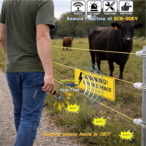 Electric Fence Tester, 150–20,000V, Made in Korea, Digital Voltmeter for Livestock & Farm, Waterproof, SmartCheck Series SCB-20KV