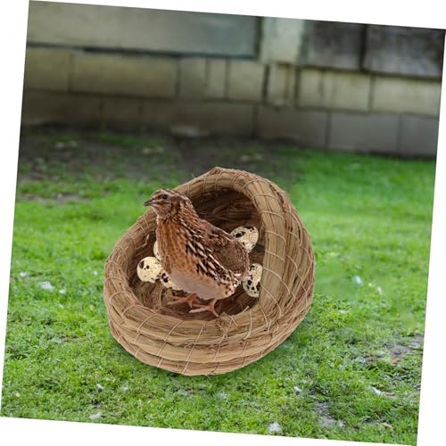2pcs Straw Woven Chicken Nesting Boxes Pad for Laying Hens Coop House Private Sleeping Bed for Chicks