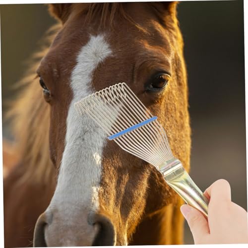 Toyvian Wire Grooming Brush Cattle Sheep Goats Efficient Shedding Tool for Animal Hair Cleaning Rake for Wet Dry Use