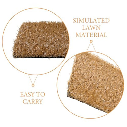 6pcs Washable Chicken Nesting Pads, Artificial Grass Mat for Chicken Coop, Reusable Nest Box Liner, Hen Laying Mats for Poultry 12x11.8 Inch - color: Light Brown