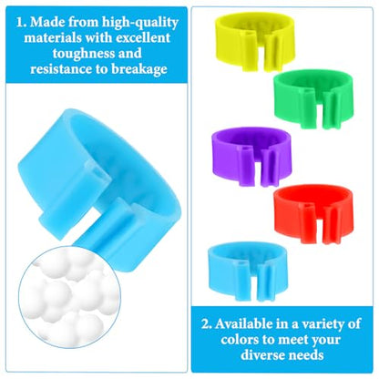 100 PCS Chicken Leg Bands, 16mm Plastic Chicken Bands, Color-Coded Numbered Poultry Identification Rings for Chickens Ducks Medium Birds, Easy Snap on Ankle Band for Flock ManagementManagement