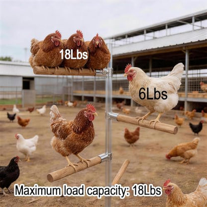 4pack Chicken Roosting Bars with Conectors, Adjustable & Replaceable Wood Bar (13" L) - size: 4pack Bars