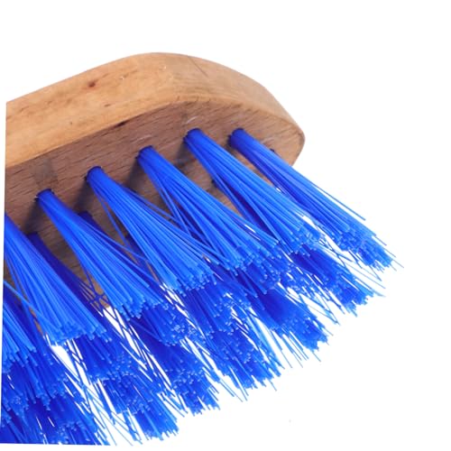 WOONEKY Horse Hair Grooming Brush Ergonomic Cleaning Tool Cattle and Donkeys Durable Bristles for Shedding and Grooming Blue