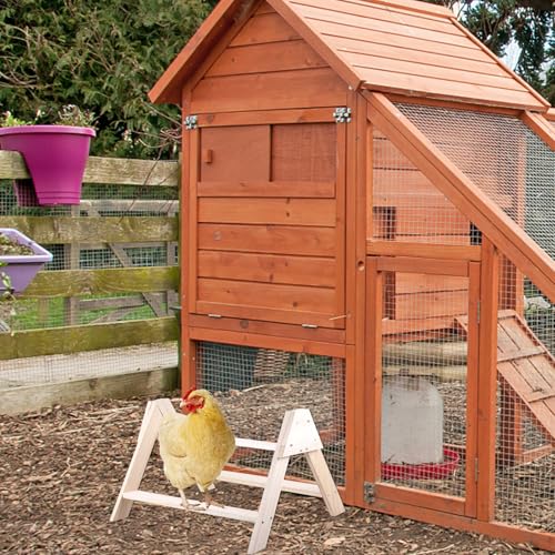 POPETPOP Chicken Perch- Roosting Perch Chick Toys for Coop Chick Stand Trainning Chicken Roosting Bars for s Coop Hens Wood Stand