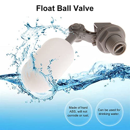 1/2" Float Ball Valve Automatic Fill Feed Humidifier Tank Pond Shut Off with Adjustable Arm for Ponds, Livestock Water Trough