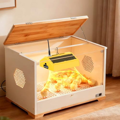 Chick Brooder Heater for Brooder Box,Automatic Brooding Chicken Brooder Warmer,3 Heat Settings,Detachable Hangable Poultry Heater with 3 Heat Settings,Built-in Light for Baby Chicks, Ducklings,Quails
