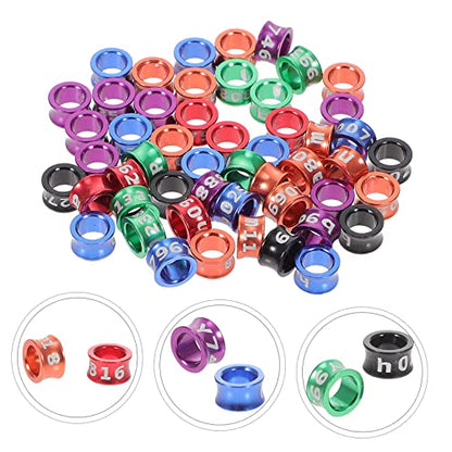 BESPORTBLE 50Pcs Closed Bird Leg Rings Numbered Parrot Pigeon Foot Bands Sturdy Alloy Identification Rings for Small Birds for Breeding and Identification