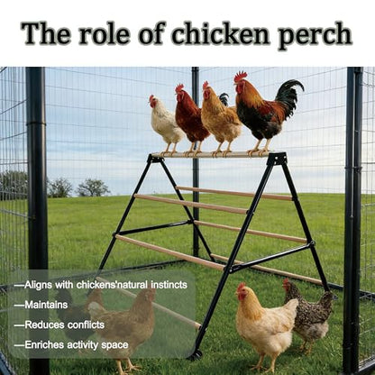 XCL Chicken Roosting Bars, Large Chicken Perch for Coop, A-Shaped Chicken Perch for Adult Chickens, Easy to Install Farm Chickens Roost Toys, Suitable for Backyard Poultry Perches, Accessories (L) - size: L