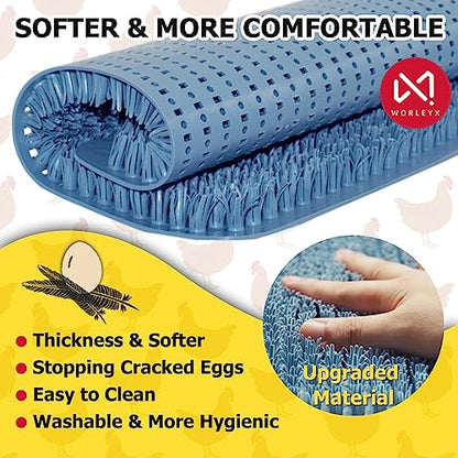 4PCS Washable Chicken Nesting Pads for Laying Eggs, Silicone Nesting Pads for Chicken Coop, Chicken Nesting Box Pads, Chicken Coop Accessories - size: 4PCS