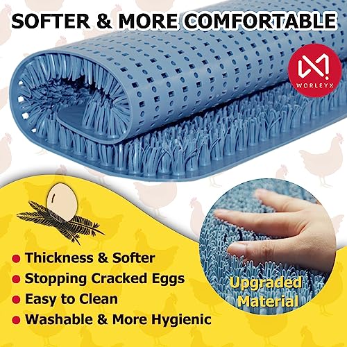6PCS Washable Chicken Nesting Pads for Laying Eggs, Silicone Nesting Pads for Chicken Coop, Chicken Coop Accessories - size: 6PCS