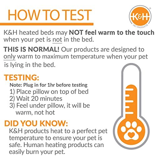 K&H Pet Products Thermo-Chicken Heated Pad Black Small 18.5 X 12.5 Inches
