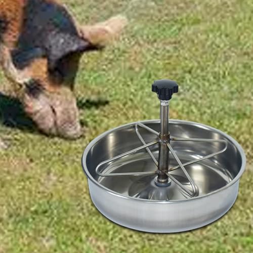 Pig Feed Trough Pig Feeder Bowl Stainless Steel Piglet Trough Pig Waterer Livestock, S